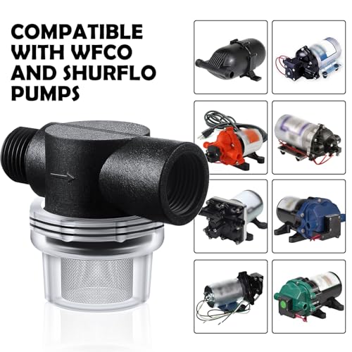 3 Pcs Water Pump Strainer Filter Set Include Twist on Pipe Filter and Extra 50 Mesh Stainless Steel Screen (3 Count)
