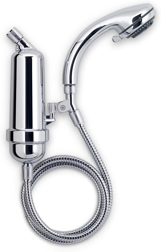 WaterChef Premium Shower Filter System SF-7C-ECO – 1.8 GPM Water-Saving (Chrome) – Deluxe Adjustable Wand, Advanced Filtration, NSF/ANSI Certified, 10,000 Gal.