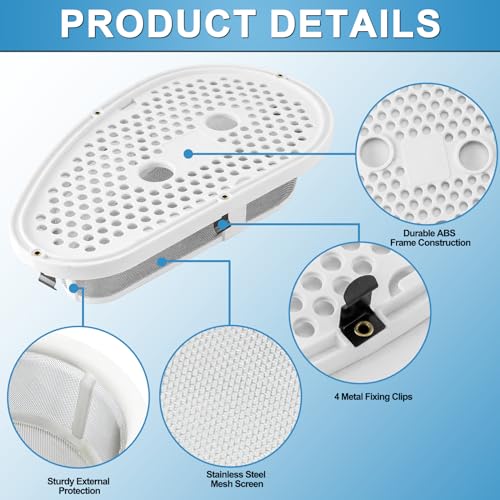 UPGRADED 8531964 W10828351 Dryer Lint Trap Filter & Cover with Stainless Steel Mesh Screen Compatible with Whirlpool Kenmore Dryer