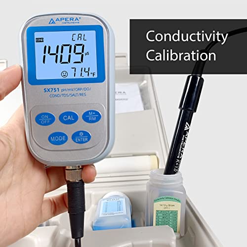 SX751 pH/ORP/DO/Conductivity/TDS/Salinity/Resistivity/Temp. Portable 8-in-1 Handheld Multiparameter Meter Kit