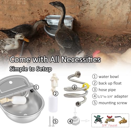 Automatic Water Dispenser for Dog Water Bowl Dispenser Large Size Stainless