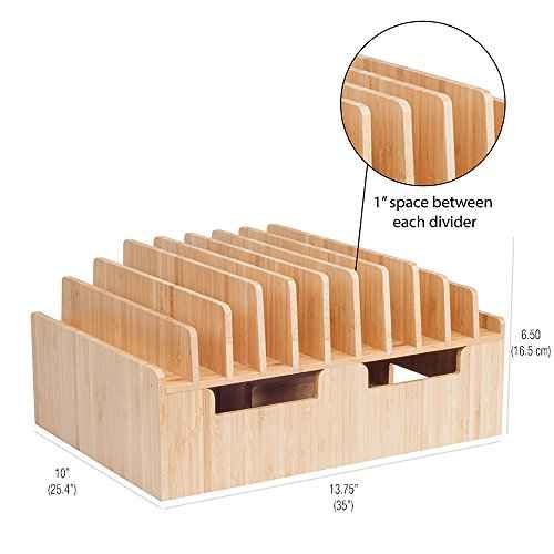 10 Port Bamboo Charging Station Includes 2 Powermod 6 USB Port Chargers for Smartphones & Tablets