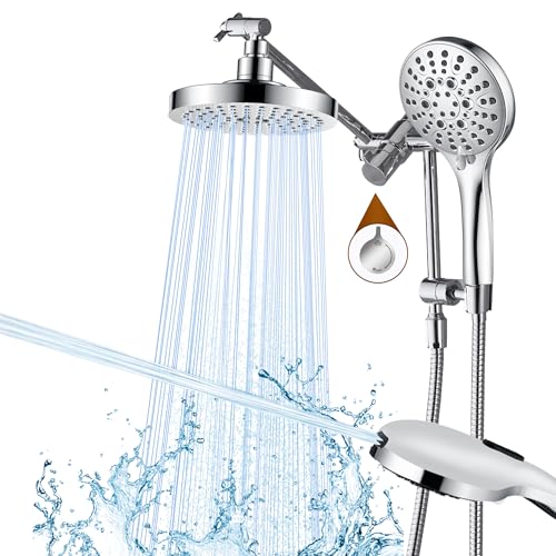 Rain Shower Head with Handheld Spray Built