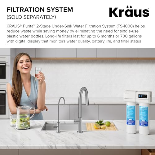 Oletto Single Handle Drinking Water Filter Faucet for Reverse Osmosis or Water Filtration System in Brushed Brass