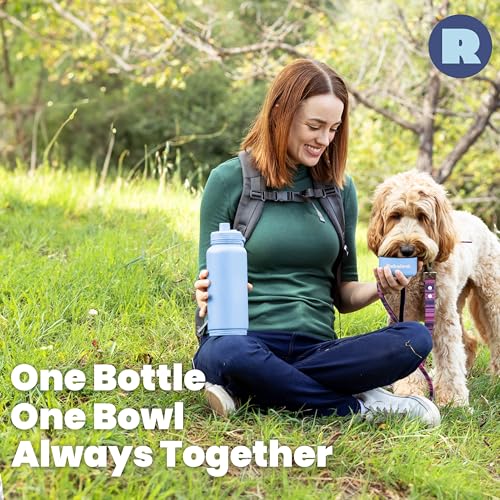 Dog Water Bottle with Detachable Bowl for Dog Lovers