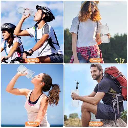 1L Hiking Collapsible Water Bottles