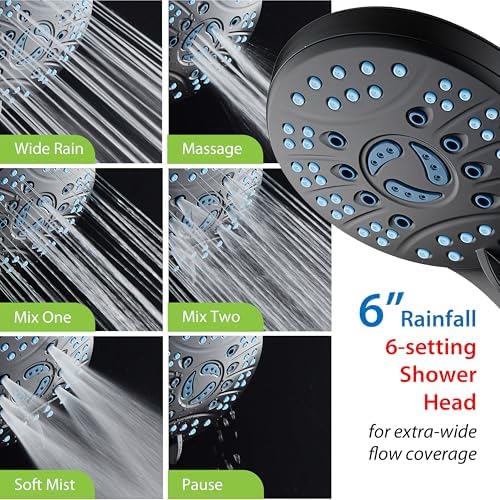 AquaCare 50 mode High Pressure Shower Head Combo with Arm & Dual Power Wash