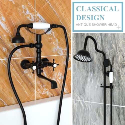 Vintage Handheld Shower Head with 59" Flexible Hose