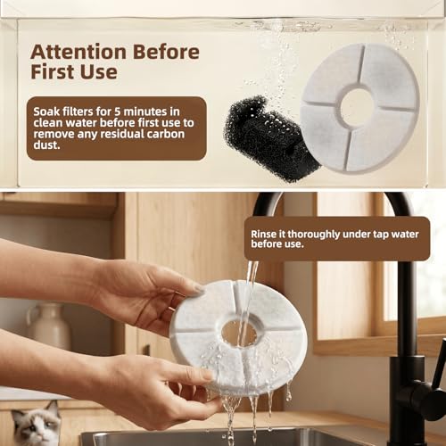 Filters Replacements for Flower Automatic Pet Fountains (4 Count)