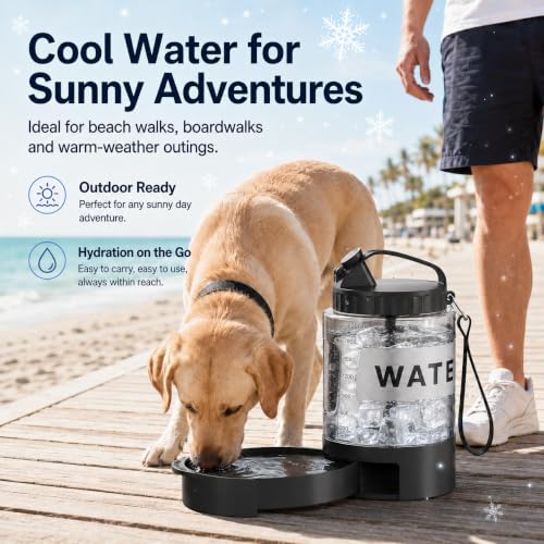 Portable Dog Water Bowl Dispenser (77 Fl Oz)