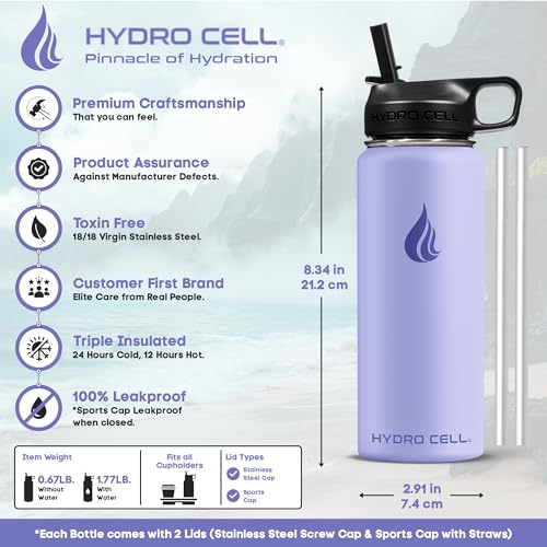 Stainless Steel Insulated Water Bottle with Straw