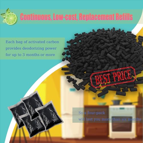 4PCS Activated Charcoal Refills for Vitamix FC (4 Count)