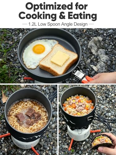 1.2L Heat Exchanger Backpacking and Camping Stove System (7 Count)