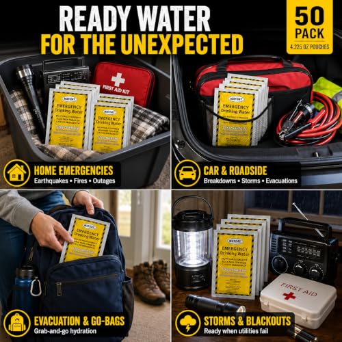 Mayday 73021 Emergency Water Packets (211.25 Fl Oz)