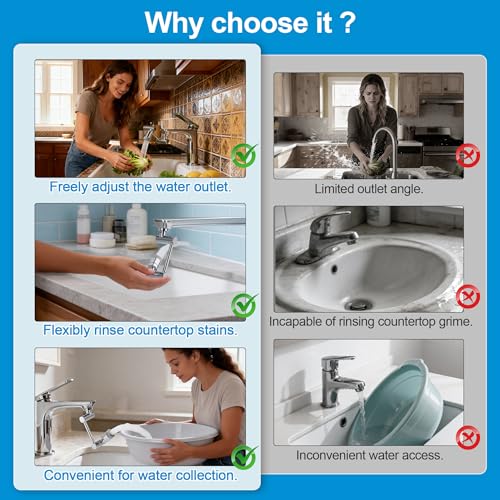 TIDYENDURE 1080° Rotating Faucet Extender