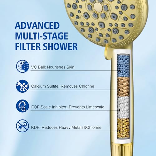 Brushed Gold Shower System with 9 inch Rain Shower Head