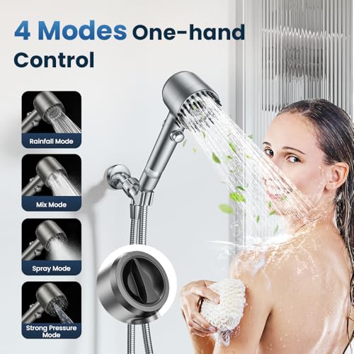 Filtered Shower Head with Handheld High Pressure Shower Head