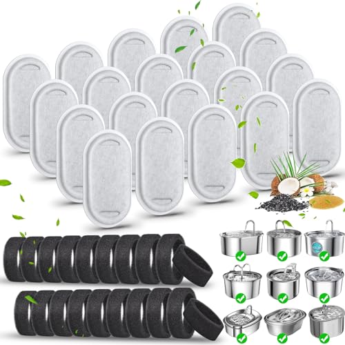40 Pack Cat Water Fountain Filters (40 Count)
