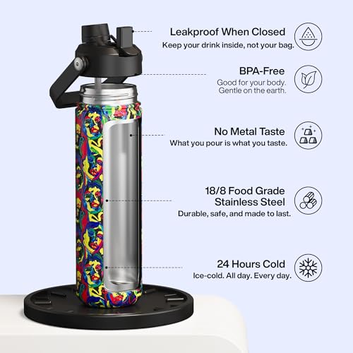 Insulated Water Bottle with Straw Stainless Steel Water Bottle