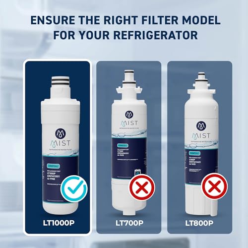 ADQ74793501 Refrigerator Water Filter Replacement for LG LT1000P (3 Count)