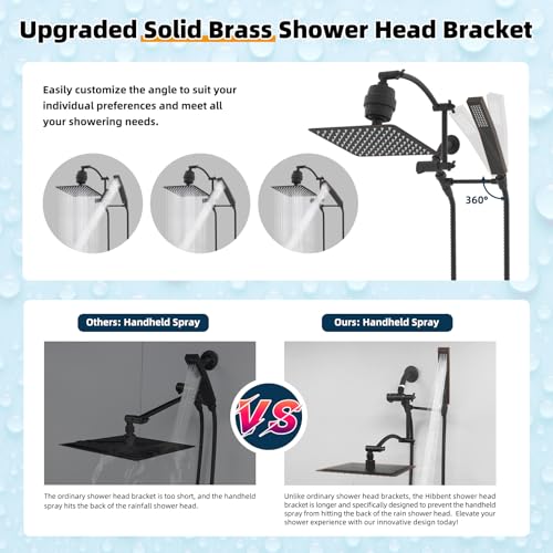 Metal 10'' Filtered Rainfall Shower Head with Handheld Combo