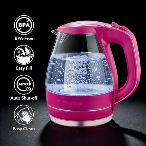 1.5L Glass Electric Kettle Water Boiler