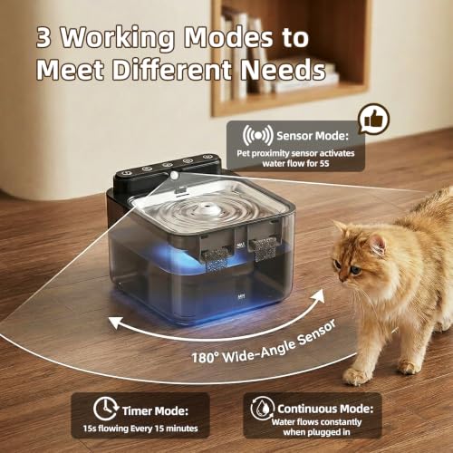 Wireless Cat Water Fountain Battery Operated