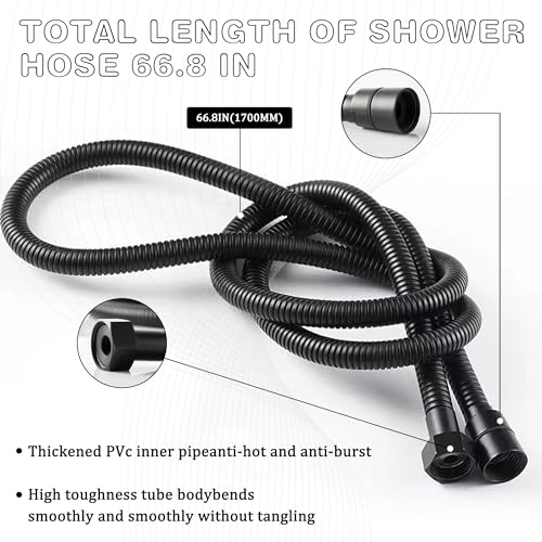Matte Black Hand Shower with Slide Bar 29" Shower Slide Bar