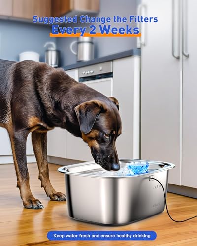 Dog Water Fountain Filter Replacement for PETNF Stainless Steel Pet Fountain Replacement Filters for D2223