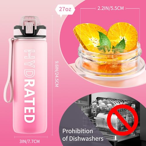 Water Bottle with Straw