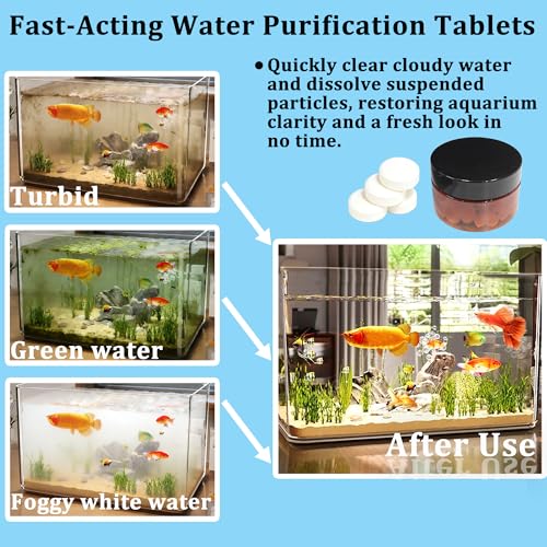 Aquarium Water Purification Tablets for Fish Tanks (100 Count)