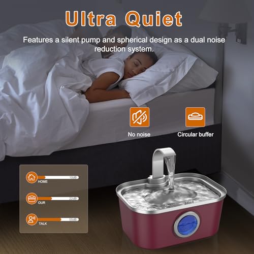 Stainless Steel Cat Water Fountain (124 Fl Oz)