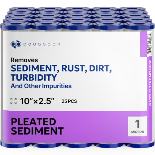 1 Micron Pleated Water Filter 10 x 2.5 (25 Count)