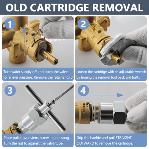 Shower Cartridge Kit Compatible with Moen 1222 Replacement Cartridge