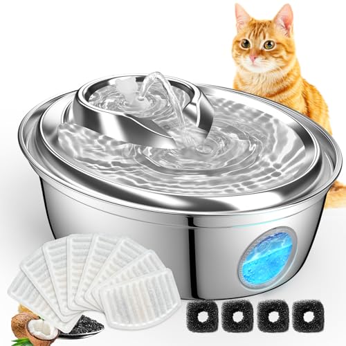 Cat Water Fountain Stainless Steel 67oz