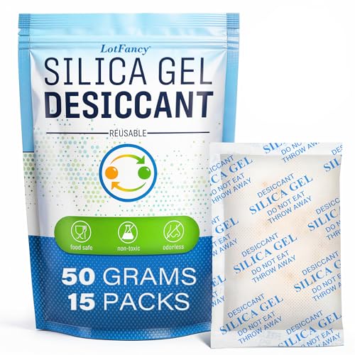 Silica Gel Packets 50 Gram 15 Pack