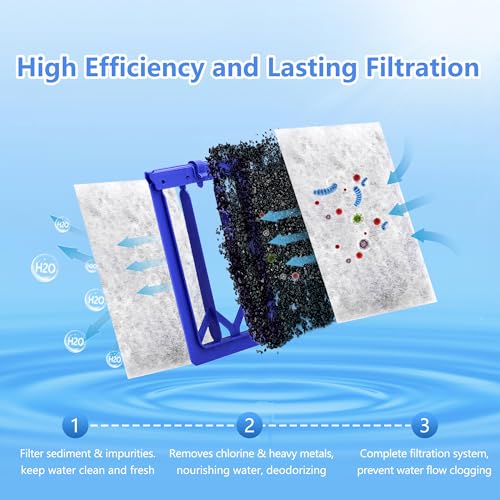 6 Pack Aquarium Filter Cartridge Compatible Whisper Power Filters (6 Count)