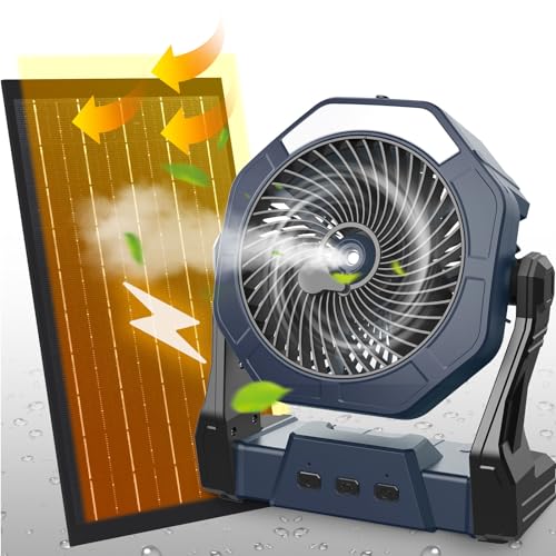 10W Misting Solar Fan