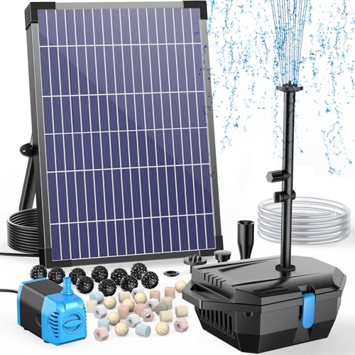 12W Solar Fountain Pump & Pond Filter Kit