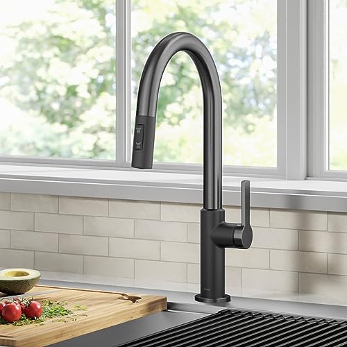 Black Stainless Steel Pull Down Kitchen Faucet KPF