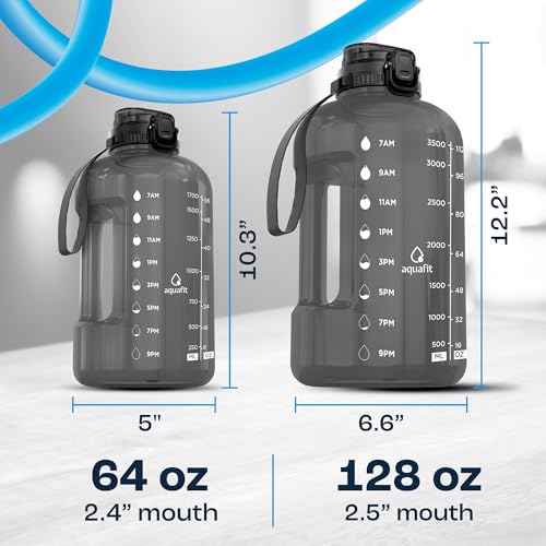 Half Gallon Water Bottle with Time Marker