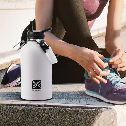 Insulated Water Bottle with Portable Carrier Bag for Outdoor 64 oz