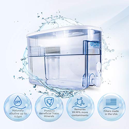 Alkaline Water Filter Pitcher OPTI Chill Refrigerator Filter Purification Water Unit Dispenser Naturally Enhances Alkalinity up to pH