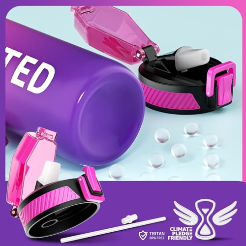 Water Bottle with Straw