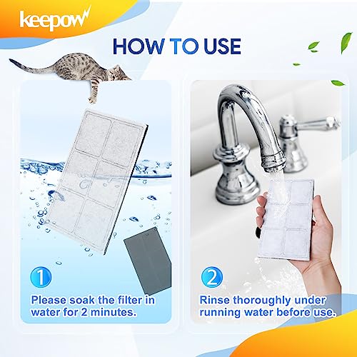 6 PCS Filter Compatible with PetSafe Drinkwell Fountain Platinum