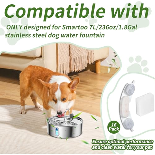 12 Sets Pet Dog Replacement Filters Compatible with Smartoo 7l (12 Count)