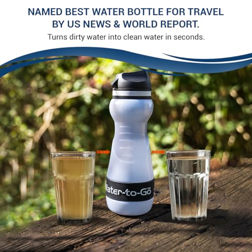 Water-to-Go Water Filter Bottle for Hiking, 18.5oz/55cl, Value Bundle