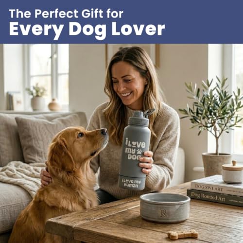 Dog Water Bottle with Detachable Bowl for Dog Lovers