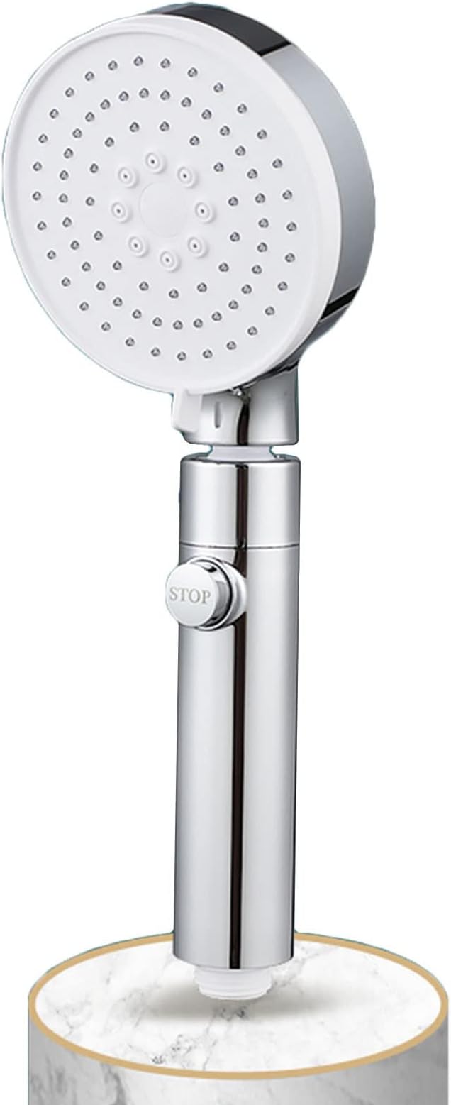 Shower Head with ON/Off Pause Switch, Filter Shower Head for Hard Water to Increase Pressure 3 Modes Spray Function