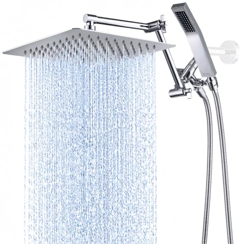 All Metal 10 Inches Rainfall Shower Head with Handheld Combo